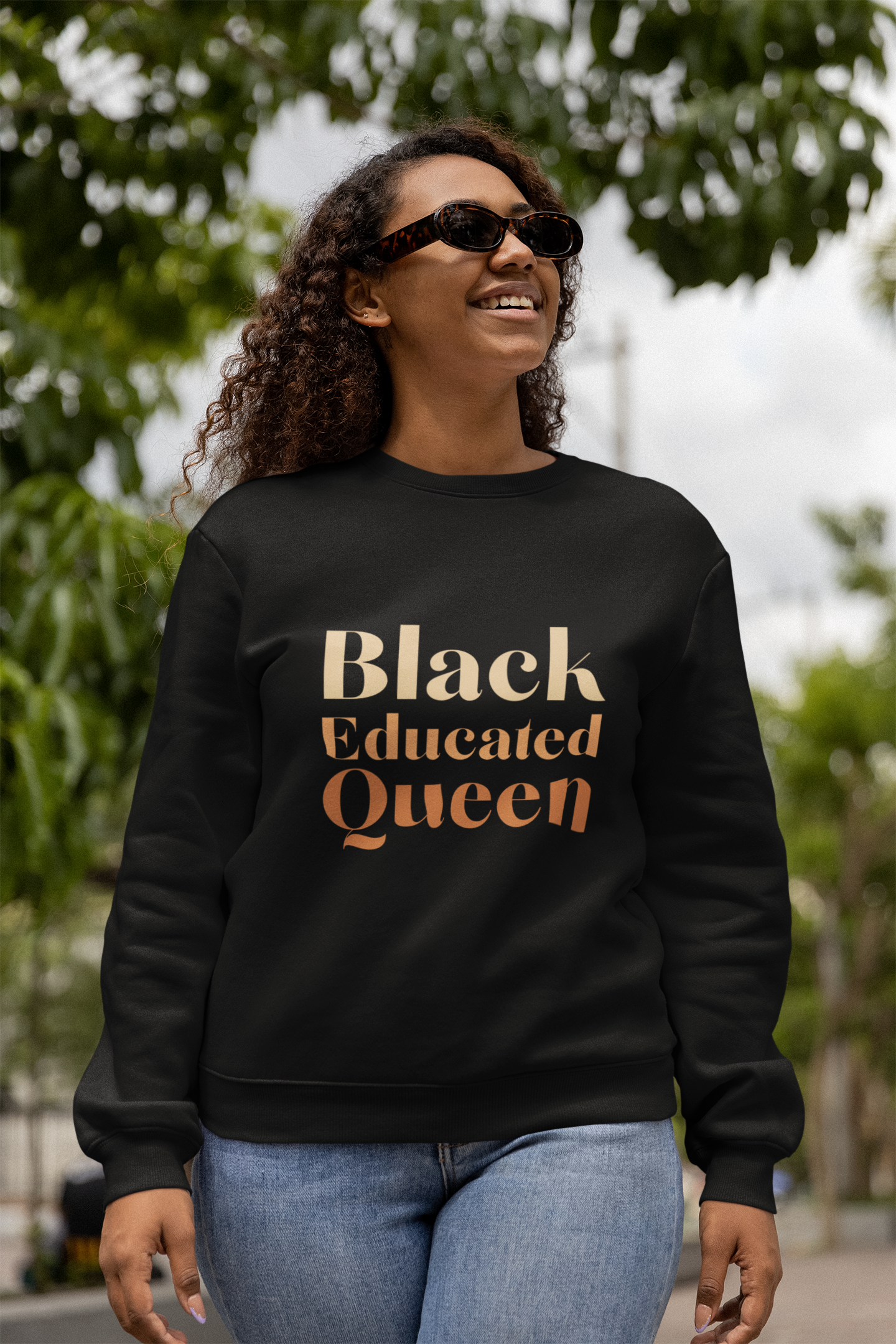 Black educated queen Sweatshirt