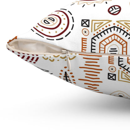 African Tribal Artistry Square Pillow